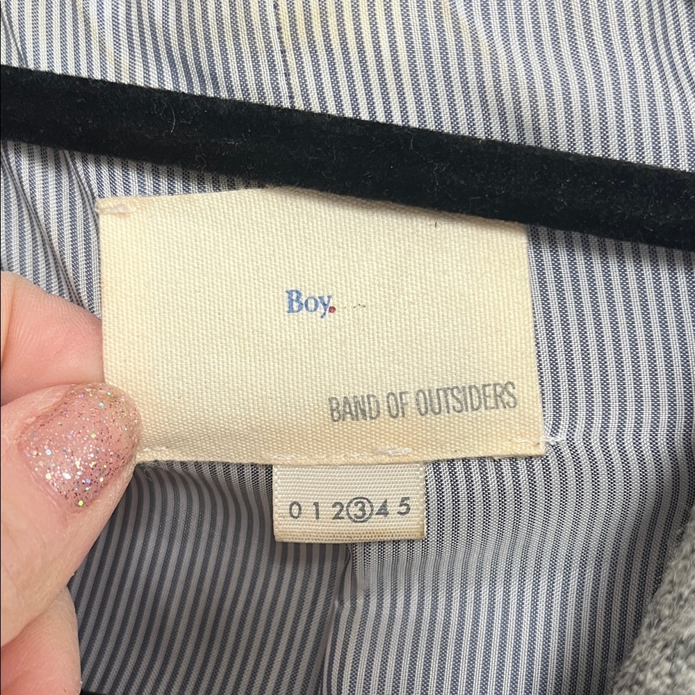 Band Of Outsiders Charcoal Women's Blazer (Missing Faux Fur Collar). Size 3. - Picture 2 of 9